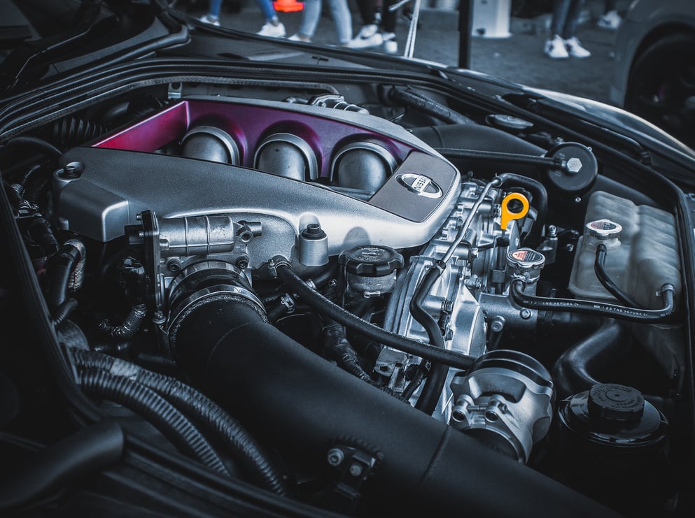 Close Up Photo of a Car Engine